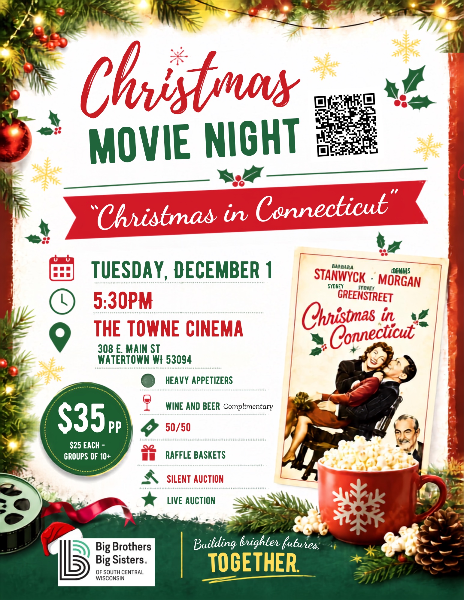 Christmas Movie Night 2026 flyer