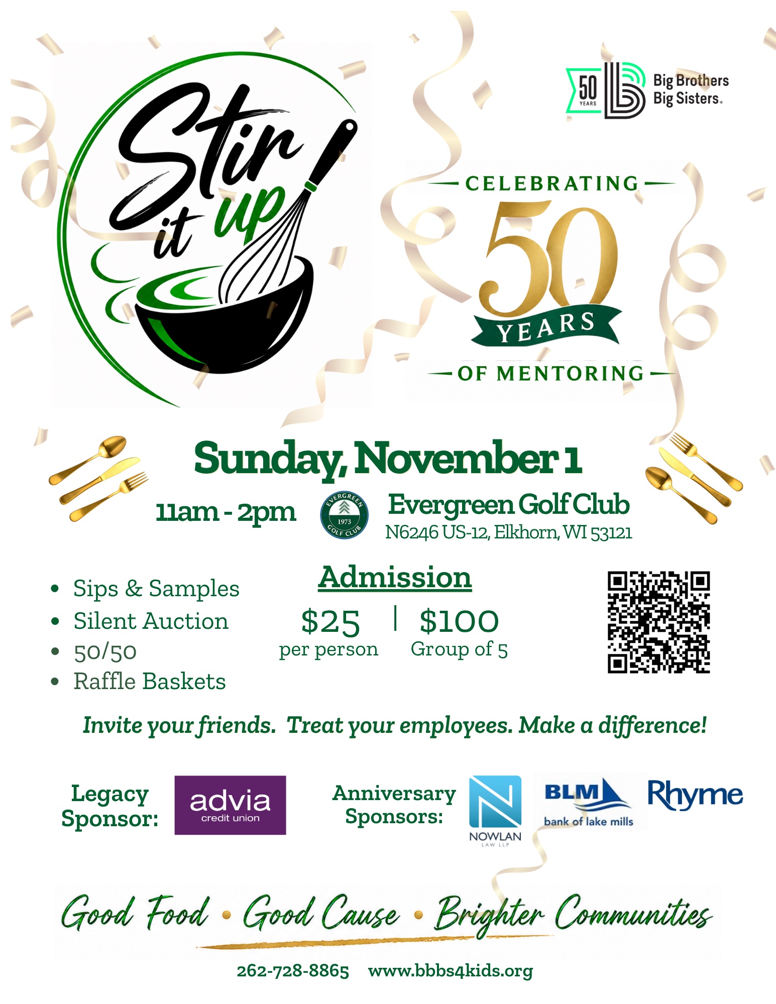 Stir It Up: Celebrating 50 Years of Mentoring flyer